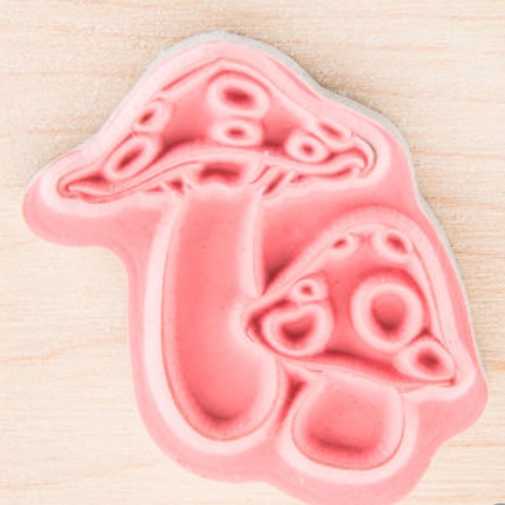 Amanita Muscaria/Toadstool Mushrooms 🍄 Rubber Stamp - Picture 2 of 7